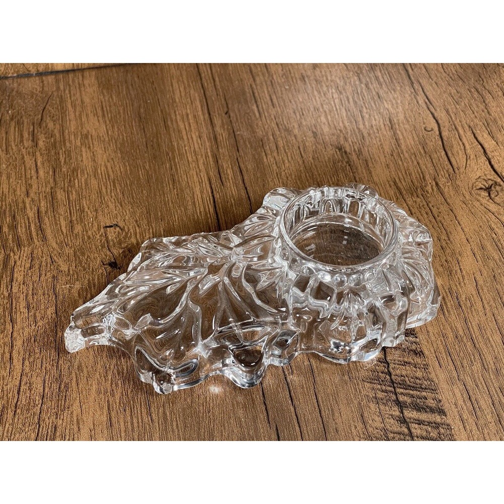 PartyLite Crystal Blossom Tealight Candle Holder, retired Clear Glass